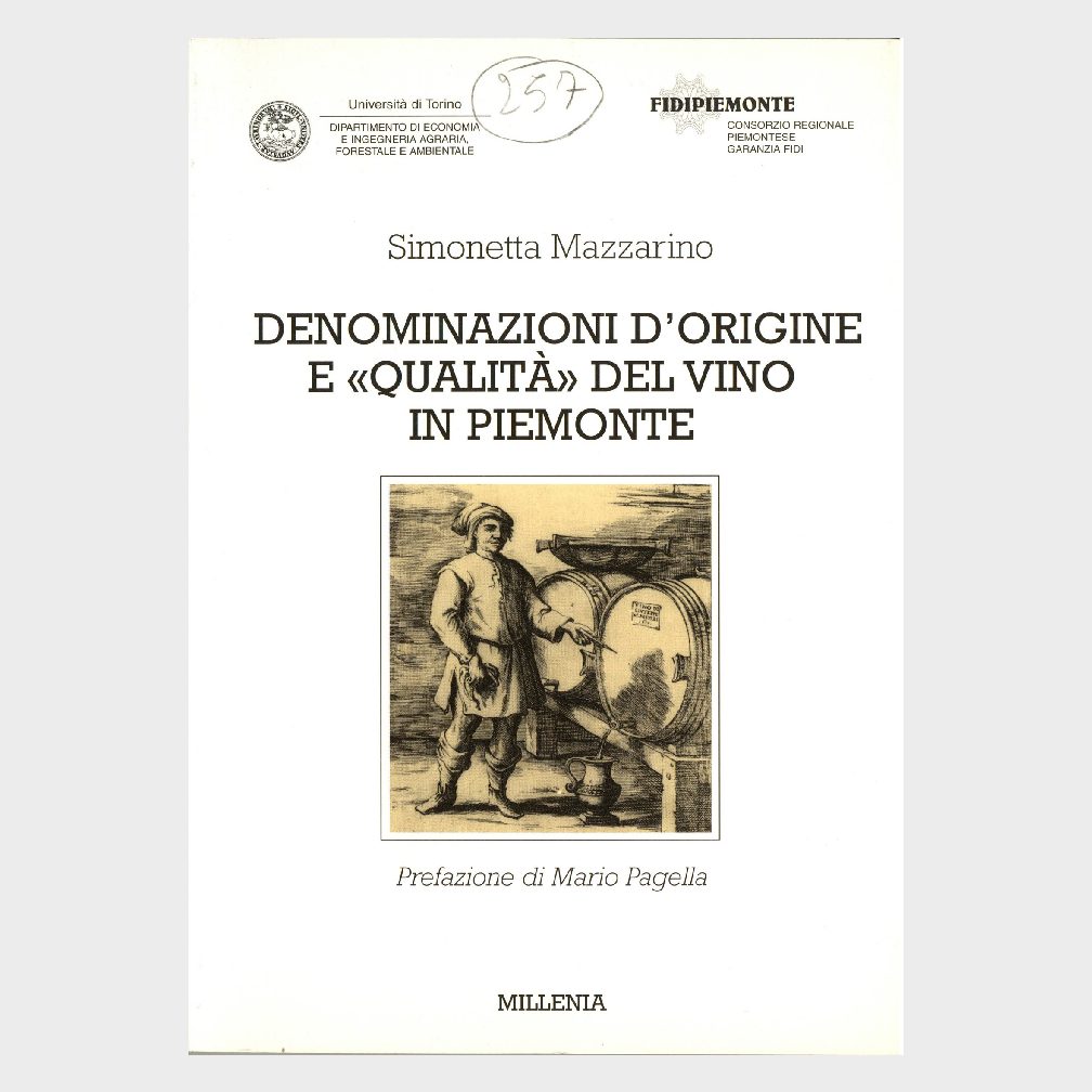 Book Cover: DENOMINAZIONE DI ORIGINE E QUALITÀ DEL VINO IN PIEMONTE
