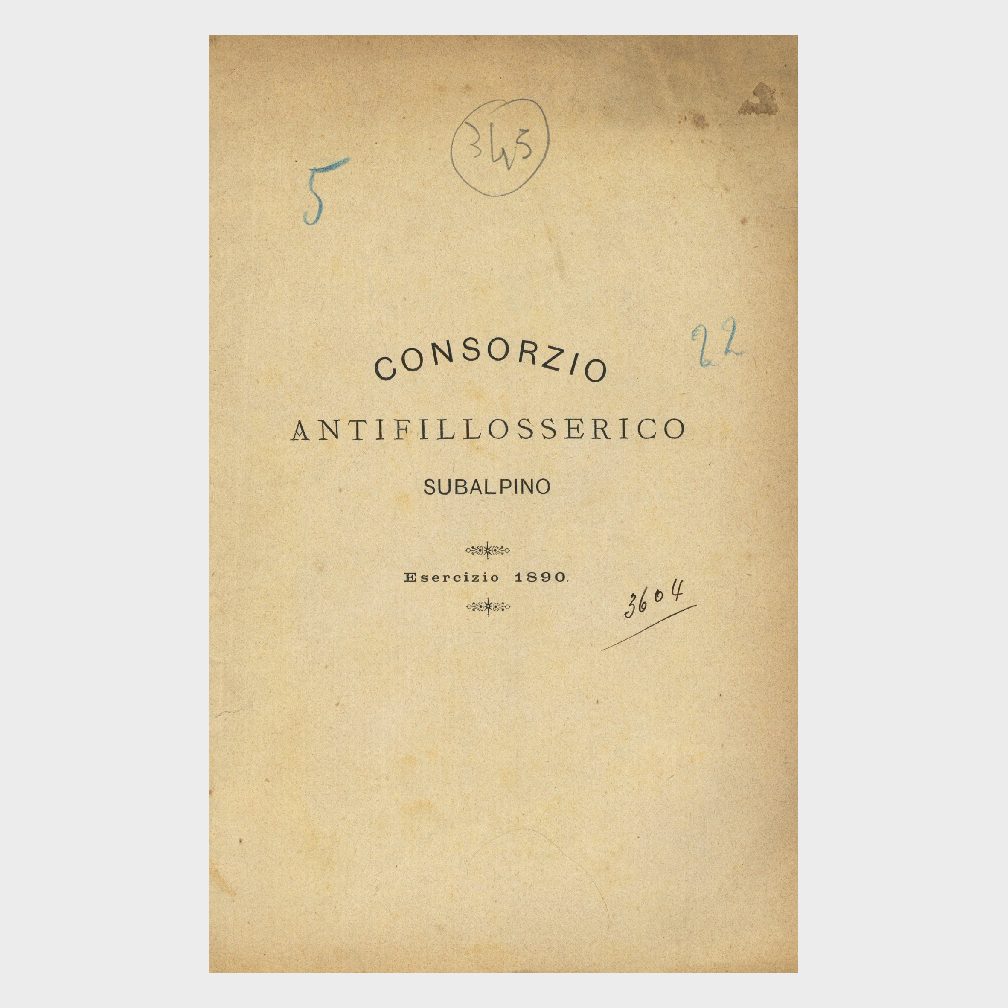 Book Cover: CONSORZIO ANTIFILLOSSERICO SUBALPINO